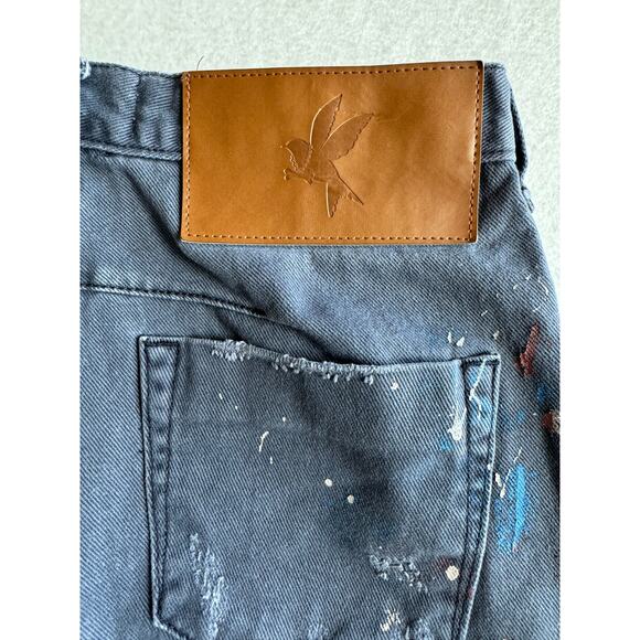 One x One Teaspoon Distressed Jean Shorts Trendy Short Shorts Button Fly - Picture 4 of 12